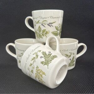 4 Corelle Thymeless Herbs 8 oz coffee/tea mugs.